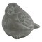 Urban Trends Collection Cement Siting Bird Figurine with Beak Open Concrete Finish Gray
